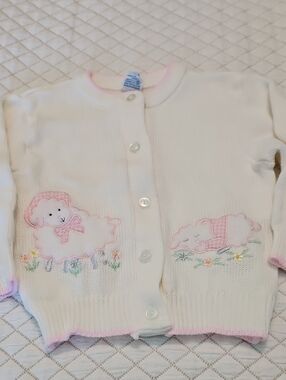 Vintage Babycrest Sweater 22 Months With Sheep